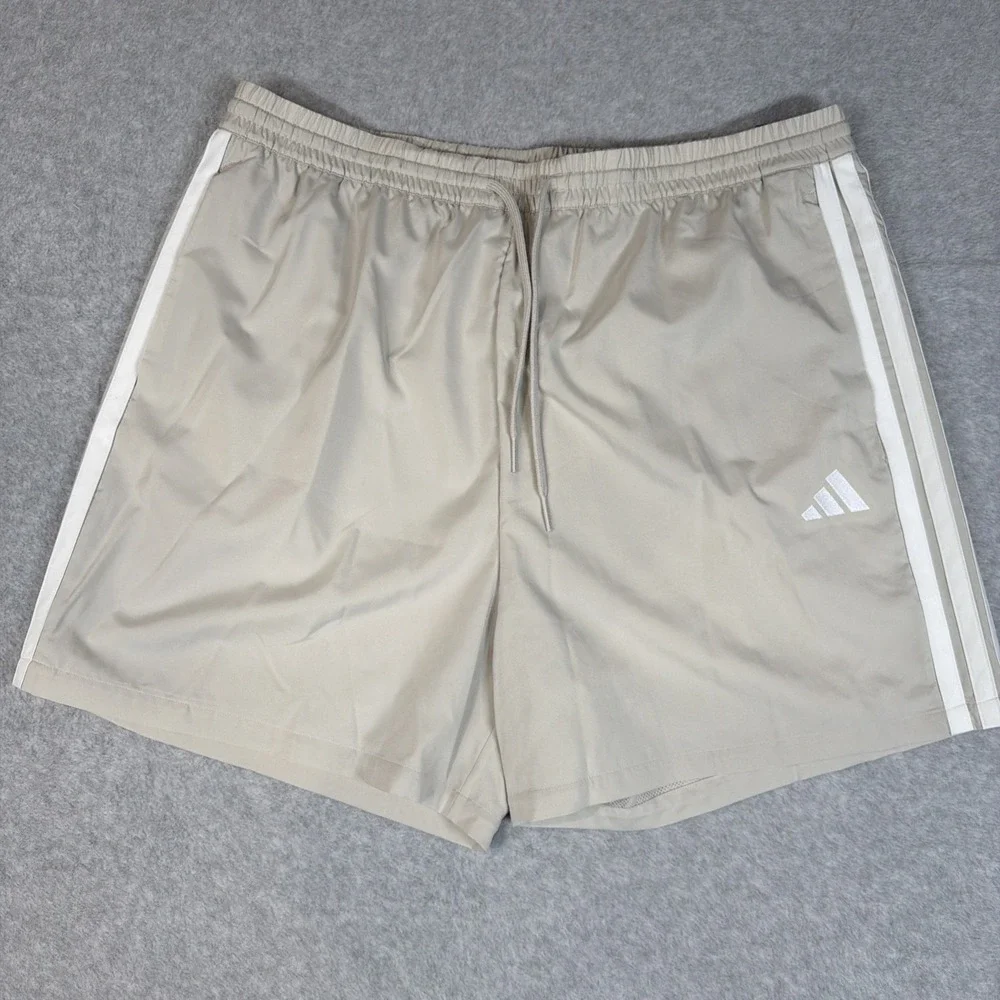Adidas Shorts Mens 2XL Sandstone/White Logo 5